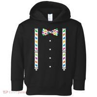 Easter Candy Bow Tie & Suspenders Toddler Hoodie thumb 0