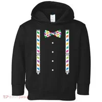 Easter Candy Bow Tie & Suspenders Toddler Hoodie thumb 0