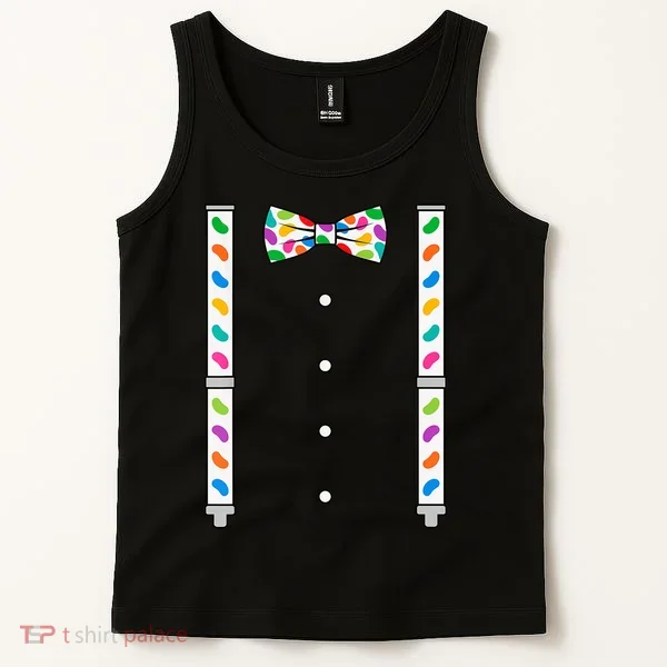 Easter Candy Bow Tie & Suspenders Tank Top