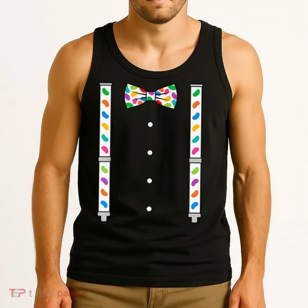 Easter Candy Bow Tie & Suspenders Tank Top