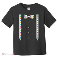 Easter Candy Bow Tie & Suspenders Toddler T-Shirt thumb 0