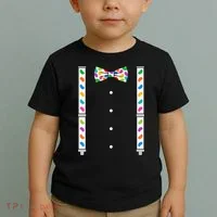 Easter Candy Bow Tie & Suspenders Toddler T-Shirt thumb 2