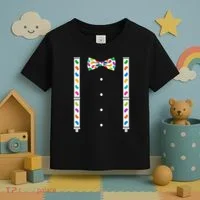 Easter Candy Bow Tie & Suspenders Toddler T-Shirt thumb 3