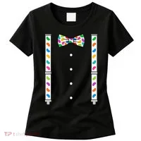 Easter Candy Bow Tie & Suspenders Women's T-Shirt thumb 0