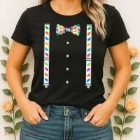 Easter Candy Bow Tie & Suspenders Women's T-Shirt thumb 2