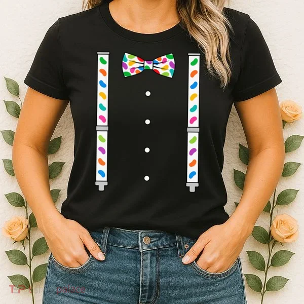 Easter Candy Bow Tie & Suspenders Women's T-Shirt