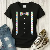 Easter Candy Bow Tie & Suspenders Women's T-Shirt thumb 3