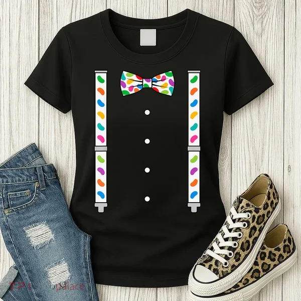 Easter Candy Bow Tie & Suspenders Women's T-Shirt