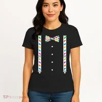 Easter Candy Bow Tie & Suspenders Women's T-Shirt thumb 4
