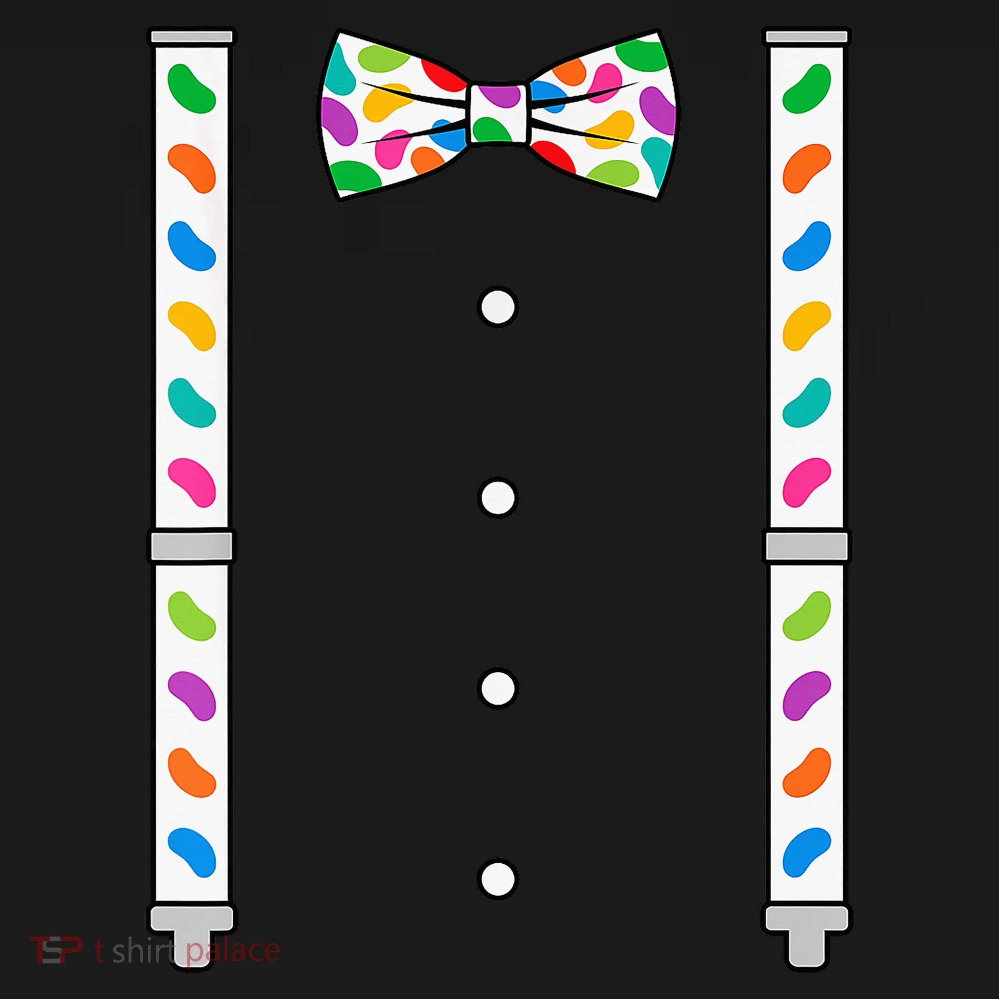 Easter Candy Bow Tie & Suspenders Kids Sweatshirt