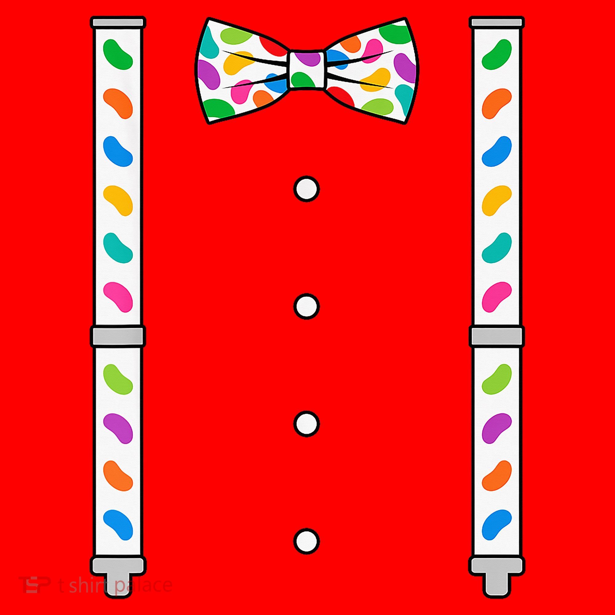 Easter Candy Bow Tie & Suspenders Santa Hat