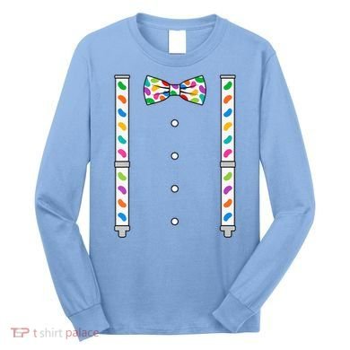 Easter Candy Bow Tie & Suspenders Long Sleeve Shirt