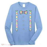 Easter Candy Bow Tie & Suspenders Long Sleeve Shirt thumb 0