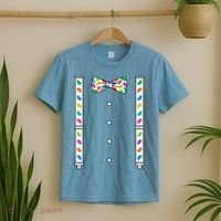 Easter Candy Bow Tie & Suspenders T-Shirt thumb 2