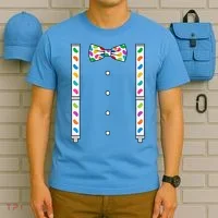 Easter Candy Bow Tie & Suspenders T-Shirt thumb 5