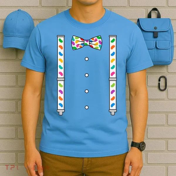 Easter Candy Bow Tie & Suspenders T-Shirt