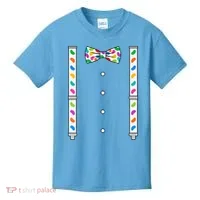 Easter Candy Bow Tie & Suspenders Kids T-Shirt thumb 0
