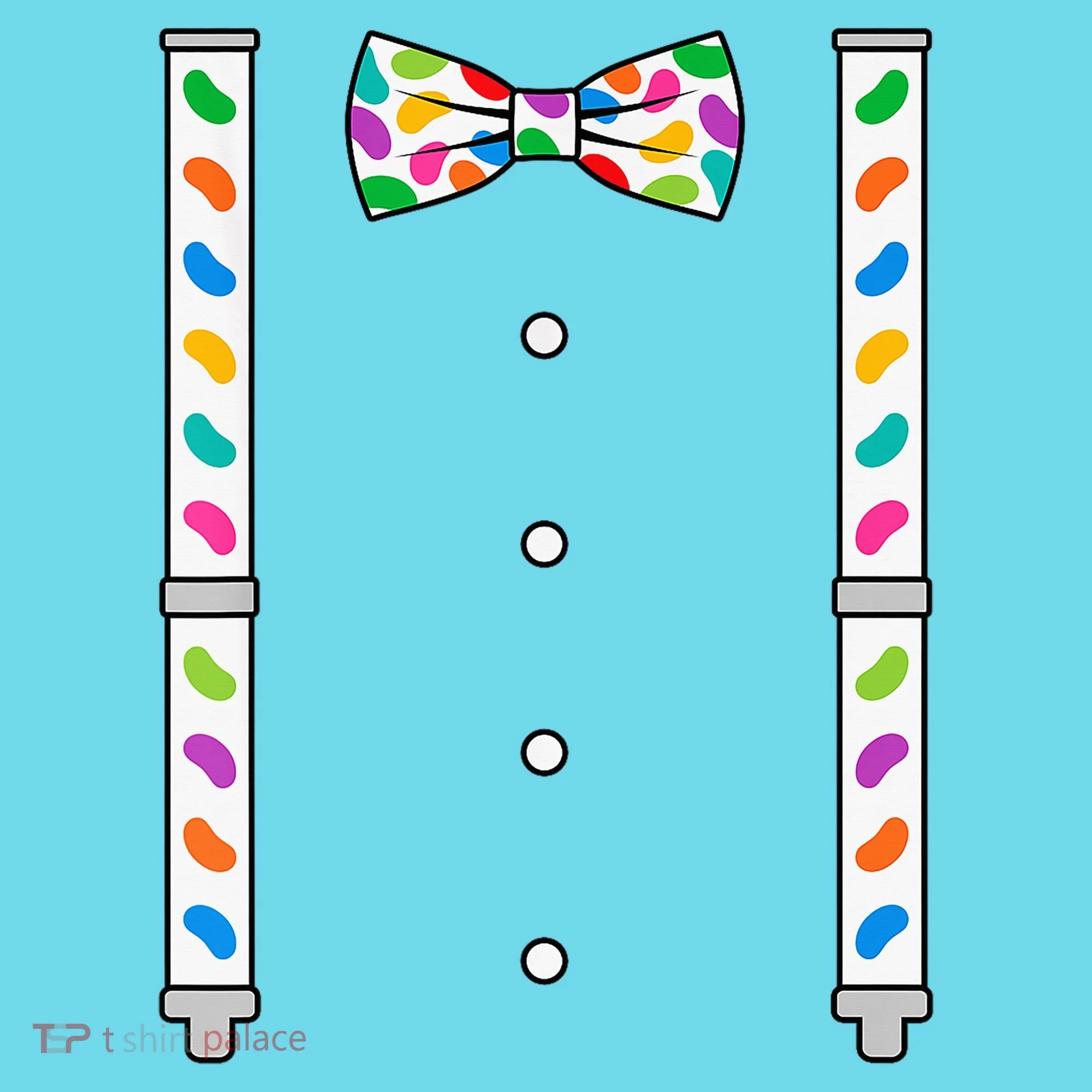 Easter Candy Bow Tie & Suspenders Kids T-Shirt