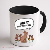 Easter Chocolate Bunny Rabbit Funny I Cant Hear You Coffee Mug thumb 1