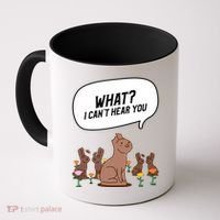Easter Chocolate Bunny Rabbit Funny I Cant Hear You Coffee Mug thumb 0
