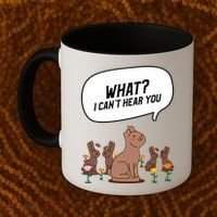 Easter Chocolate Bunny Rabbit Funny I Cant Hear You Coffee Mug thumb 2