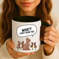 Easter Chocolate Bunny Rabbit Funny I Cant Hear You Coffee Mug thumb 3