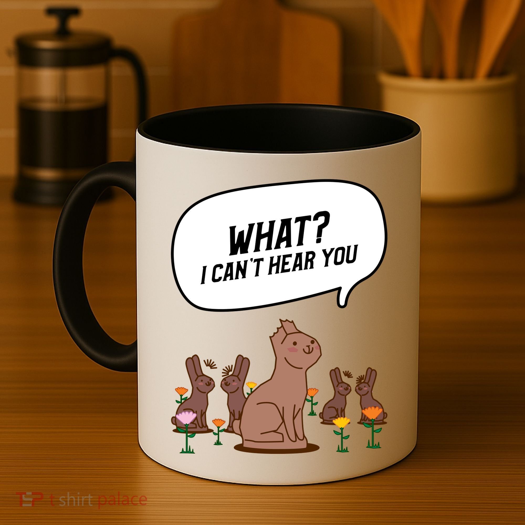Easter Chocolate Bunny Rabbit Funny I Cant Hear You Coffee Mug