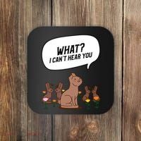 Easter Chocolate Bunny Rabbit Funny I Cant Hear You Coaster thumb 0