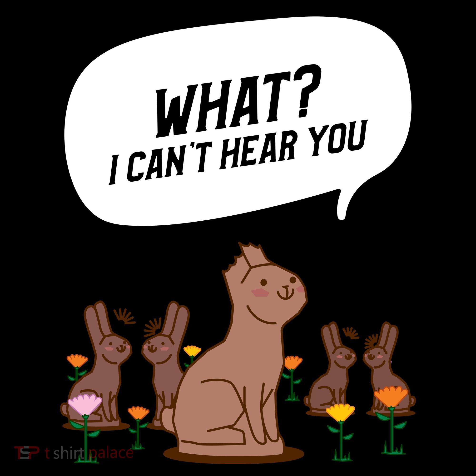 Easter Chocolate Bunny Rabbit Funny I Cant Hear You Ornament