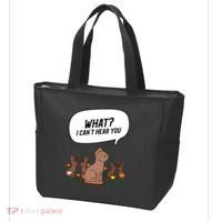 Easter Chocolate Bunny Rabbit Funny I Cant Hear You Tote Bag thumb 3