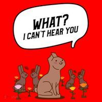 Easter Chocolate Bunny Rabbit Funny I Cant Hear You Santa Hat thumb 1