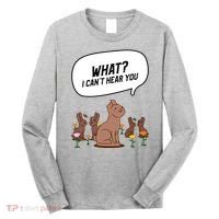 Easter Chocolate Bunny Rabbit Funny I Cant Hear You Long Sleeve Shirt thumb 0