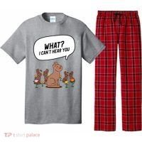 Easter Chocolate Bunny Rabbit Funny I Cant Hear You Pajama Set thumb 0