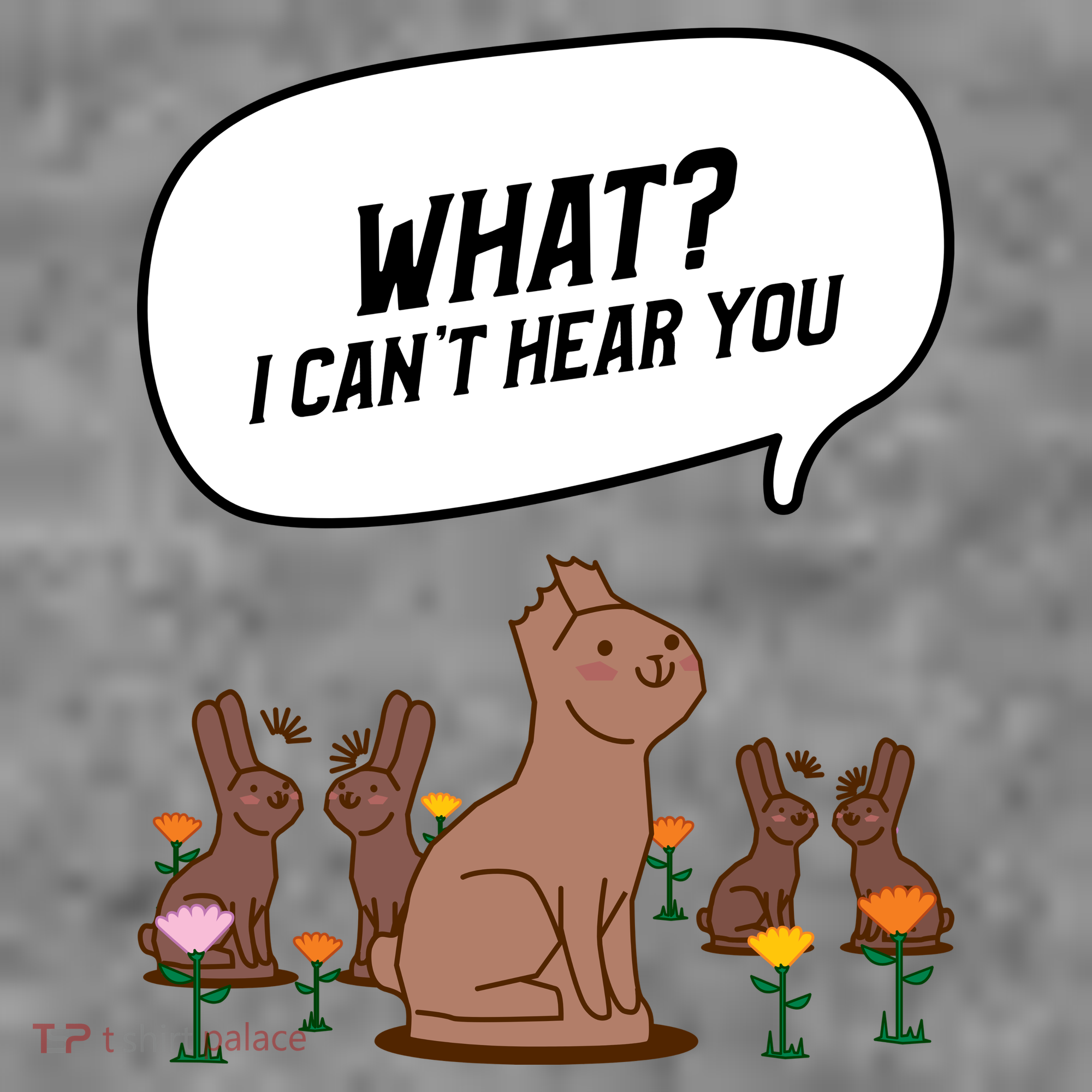 Easter Chocolate Bunny Rabbit Funny I Cant Hear You Women's Hoodie