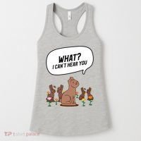 Easter Chocolate Bunny Rabbit Funny I Cant Hear You Women's Tank Top thumb 0