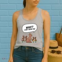 Easter Chocolate Bunny Rabbit Funny I Cant Hear You Women's Tank Top thumb 2
