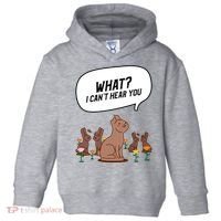 Easter Chocolate Bunny Rabbit Funny I Cant Hear You Toddler Hoodie thumb 0
