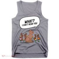 Easter Chocolate Bunny Rabbit Funny I Cant Hear You Tank Top thumb 0