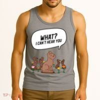 Easter Chocolate Bunny Rabbit Funny I Cant Hear You Tank Top thumb 3