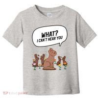 Easter Chocolate Bunny Rabbit Funny I Cant Hear You Toddler T-Shirt thumb 0