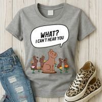 Easter Chocolate Bunny Rabbit Funny I Cant Hear You Women's T-Shirt thumb 3