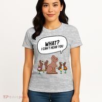 Easter Chocolate Bunny Rabbit Funny I Cant Hear You Women's T-Shirt thumb 4
