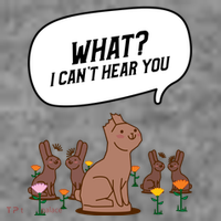 Easter Chocolate Bunny Rabbit Funny I Cant Hear You Kids Sweatshirt thumb 2