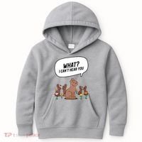 Easter Chocolate Bunny Rabbit Funny I Cant Hear You Kids Hoodie thumb 0