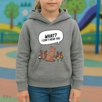Easter Chocolate Bunny Rabbit Funny I Cant Hear You Kids Hoodie thumb 3