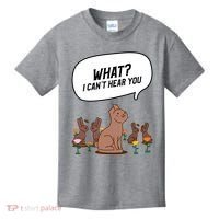 Easter Chocolate Bunny Rabbit Funny I Cant Hear You Kids T-Shirt thumb 0
