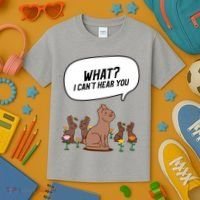 Easter Chocolate Bunny Rabbit Funny I Cant Hear You Kids T-Shirt thumb 3