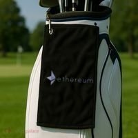 Ethereum Coin Crypto Eth Blockchain Cryptocurrency Golf Towel thumb 2