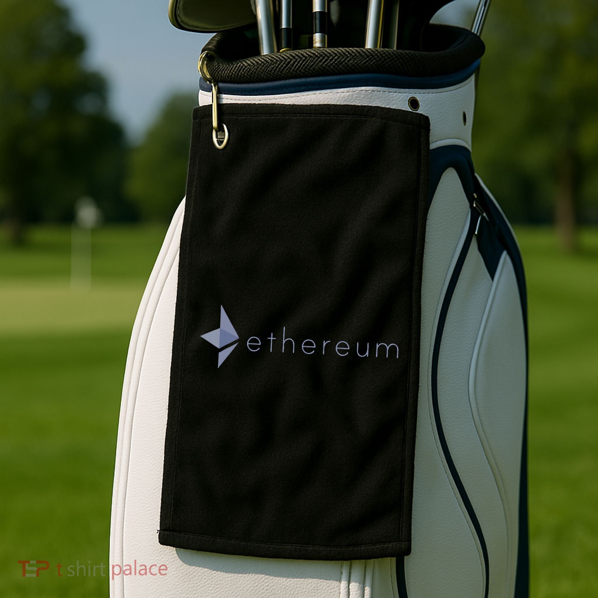 Ethereum Coin Crypto Eth Blockchain Cryptocurrency Golf Towel