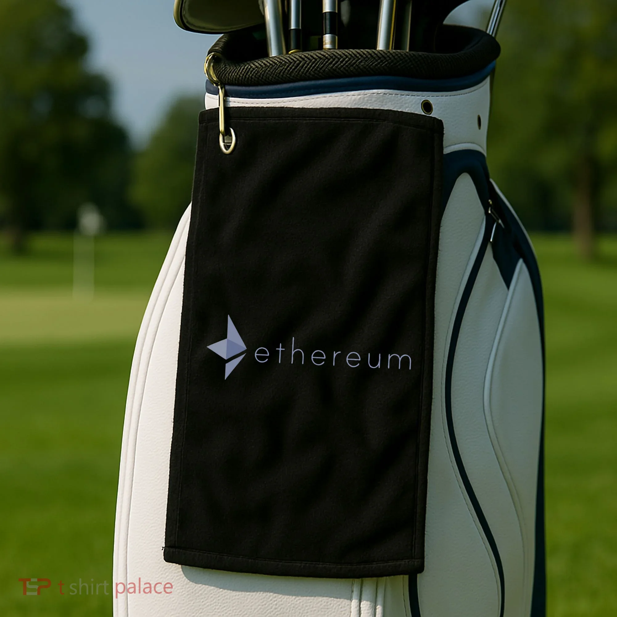 Ethereum Coin Crypto Eth Blockchain Cryptocurrency Golf Towel
